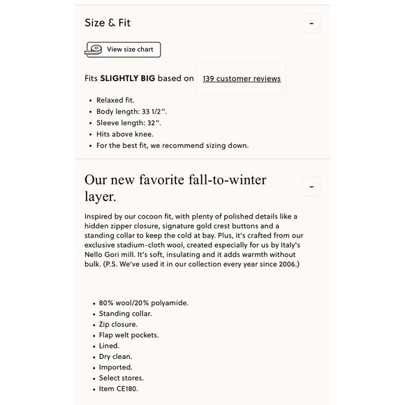 J.CREW Toscana Coat Italian Stadium Cloth Wool Blend 6 Black NEW Jacket CE180 - Picture 13 of 14